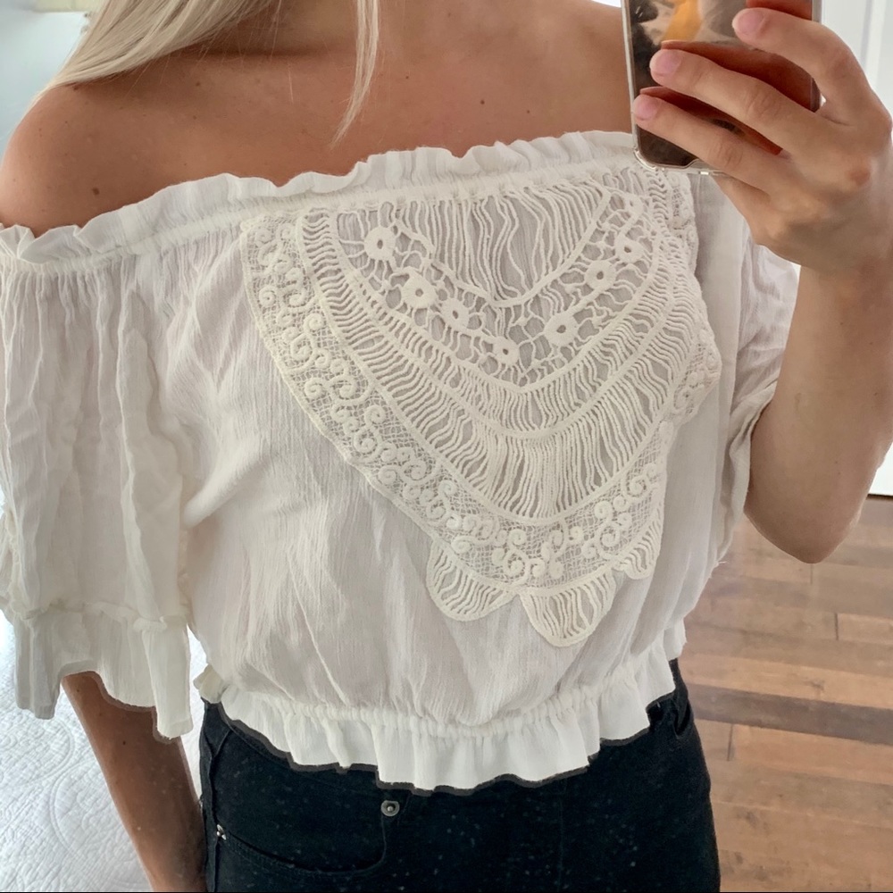3 FOR $35 - Hollister Off Shoulder Peasant Top - Picture 3 of 8